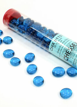 Glass Stones Aqua (40ct) 5.5" Tube