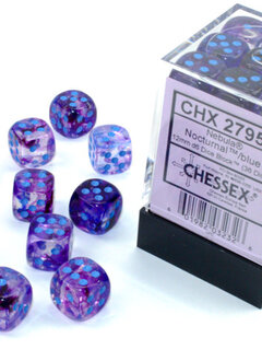 27957: 36D6 Nebula Nocturnal/Blue Luminary Dice Set