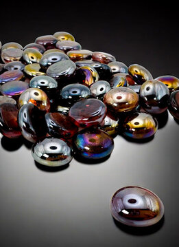 Glass Stones Iridized Amethyst (40ct) 5.5" Tube