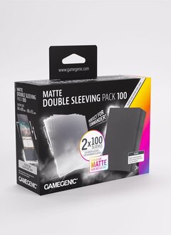 Gamegenic: Matte Double Sleeving Clear / Black (2x100ct) (Repackaging)