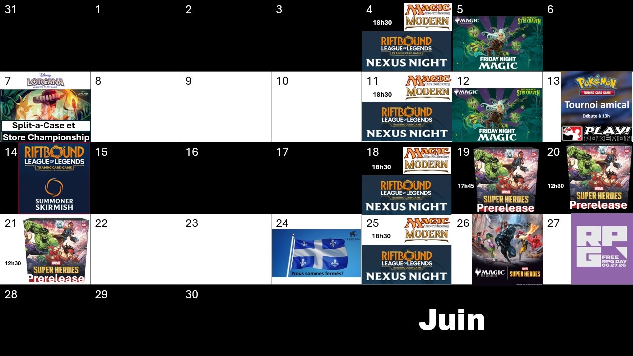 Événement de juin