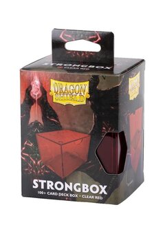 Deck Box Dragon Shield Strongbox Clear Red (100ct)