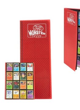 8 Pocket Tower Monster Holofoil Red Binder