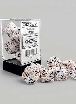 25321 - Speckled Birthday/Black Polyhedral 7-die Set