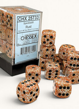 25733 - Speckled Rust/black 16mm D6 Set