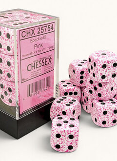 25754 - Speckled Pink/black 16mm D6 Set