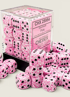 25954 - Speckled Pink/black 12mm D6 Set