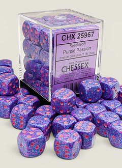 25967 - Speckled Purple Passion/pink 12mm D6 Set