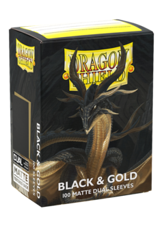 Dragon Shield Sleeves Dual Matte Black And Gold (100ct)