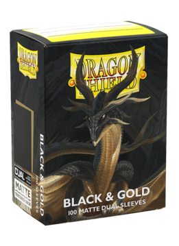 Dragon Shield Sleeves Dual Matte Black And Gold (100ct)