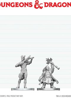 D&D Unpainted Minis Wv29 Tiefling Bard & Dwarf Cleric