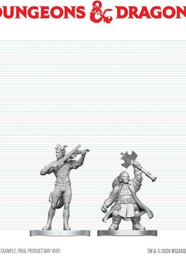 D&D Unpainted Minis Wv29 Tiefling Bard & Dwarf Cleric