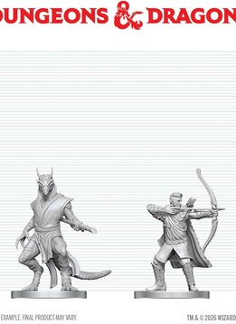 D&D Unpainted Minis Wv29 Elf Ranger & Dragonborn Monk