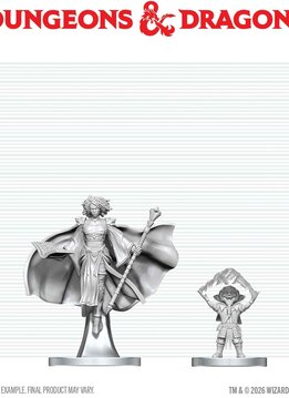 D&D Unpainted Minis Wv29 Gnome Warlock & Aasimar Wizard