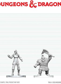 D&D Unpainted Minis Wv29 Cultist Of Bane & Dwarf Zhentilar Soldier