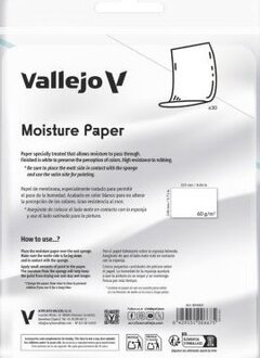 Vallejo: Wet Palette Moisture Paper Sheets (30ct)