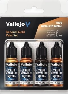 Vallejo: True Metallic Metal Imperial Gold Paint Set