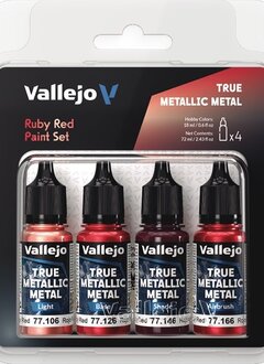 Vallejo: True Metallic Metal Ruby Red Paint Set