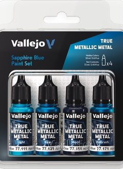 Vallejo: True Metallic Metal Sapphire Blue Paint Set