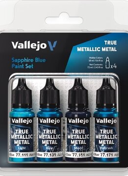 Vallejo: True Metallic Metal Sapphire Blue Paint Set