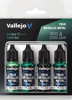 Vallejo: True Metallic Metal Dusken Green Paint Set
