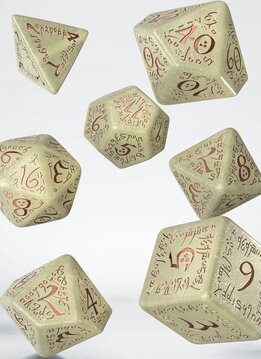 Elvish Shimmering Beige & Copper Jumbo Dice Set
