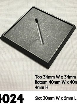 40mm Square Plastic Base (10)