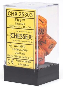 25303 Speckled Fire 7pc Dice Set
