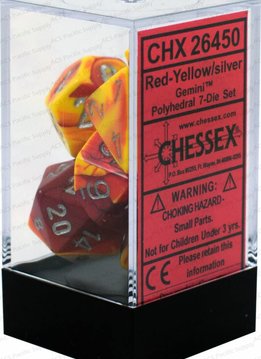 26450 Gemini 7-Die Set Red-Yellow/Silver
