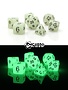 RPG 7 Dice Set - Glow in the Dark White