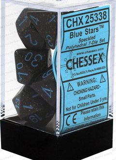 25338: blue star speckled 7 dice