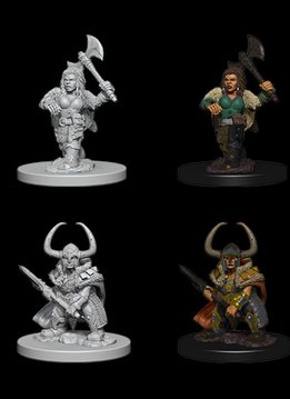 D&D Unpainted Minis: Dwarf Female Barbarian