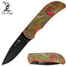 Elk Ridge Knife ER-120 Pink Camo Folder Plus Clip