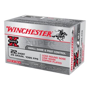 Winchester AMMO 22LR/S - Winchester Super X SHORT 29Gr Solid (Box 500)