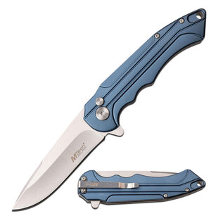 Elk Ridge Knife MT1022BL MTech Button Folder Blue