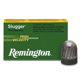 Remington AMMO 12G Lead Slug Remington Slugger Rifled Slug 2-3/4" 1oz (Box 5)