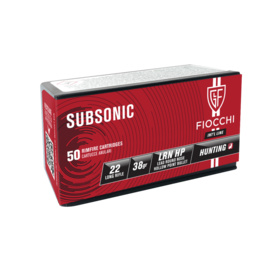 Fiocchi AMMO 22LR - Fiocchi Subsonic LRN HP 38Gr 1017FPS (Box 50)