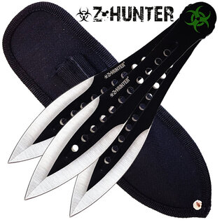 Perfect Point Knives K-ZB-163-3BK Z-Hunter Zombie Throwing Knives Set Of 3