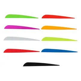 AAE/Cavalier Vane Elite PlastiFletch 50's - 4 3/4" X .500" - Gr 13.3 Red (12 PACK)