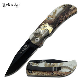 Elk Ridge Knife ER-118 Camo Folder Plus Clip