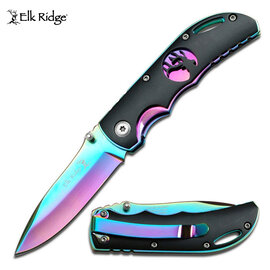 Elk Ridge Knife ER134RB Elk Ridge 89mm Rainbow Folder