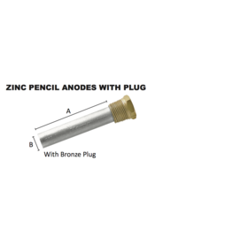 RELIANCE ZINC PENCIL ANODE WITH PLUG 1/8”