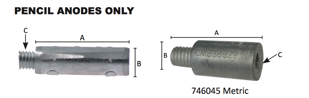 RELIANCE ZINC PENCIL ANODES ONLY 3/8"