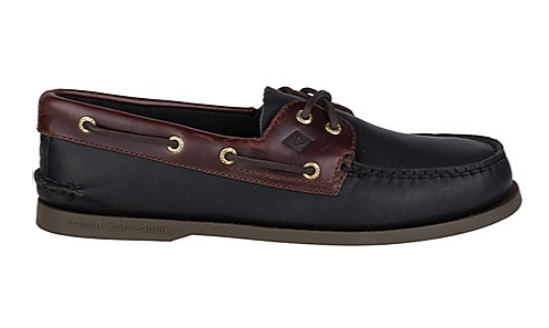 mens black sperry boat shoes