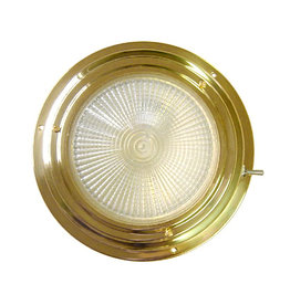 AAA BRASS XENON DOME LIGHT 4" RED/WHITE *CLEARANCE*