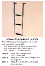 VICTORY TELESCOPING LADDER 4 STEP STAINLESS