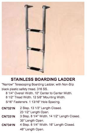 VICTORY TELESCOPING LADDER 4 STEP STAINLESS