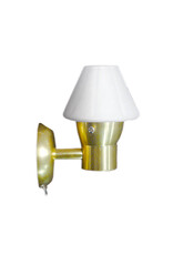 AAA WALL LIGHT LED FROSTED SHADE 4" BRASS
