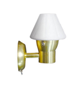 AAA WALL LIGHT LED FROSTED SHADE 4" BRASS
