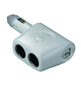 AAA SOCKET W/2 PLUGS 12V & 2 USB PORTS (LED LIGHT)